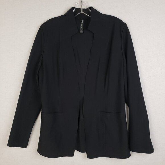 Athleta Cosmic Blazer Jacket Black size 10 Athleisure Office Minimalist 350837 - Picture 3 of 15